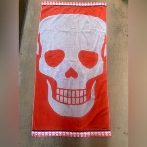 Betsey Johnson Orange Skull Towel